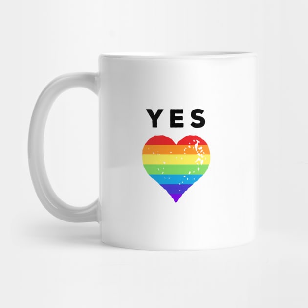 Yes to Love + Gay Pride by sagestreetstudio